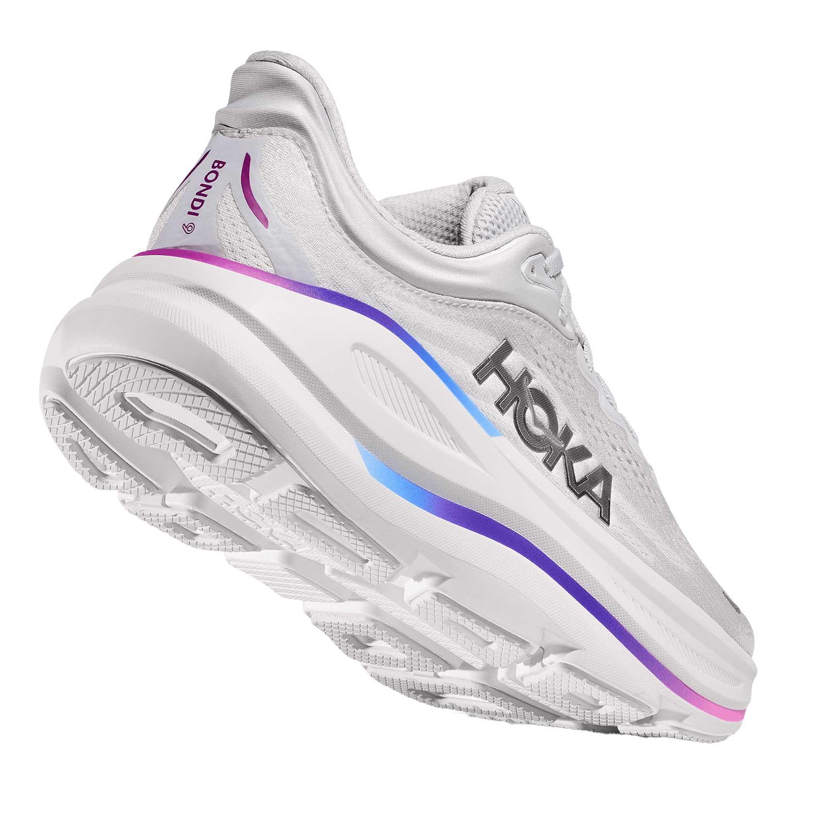 Hoka Bondi 9 Shoe Women's in Cosmic Grey and White
